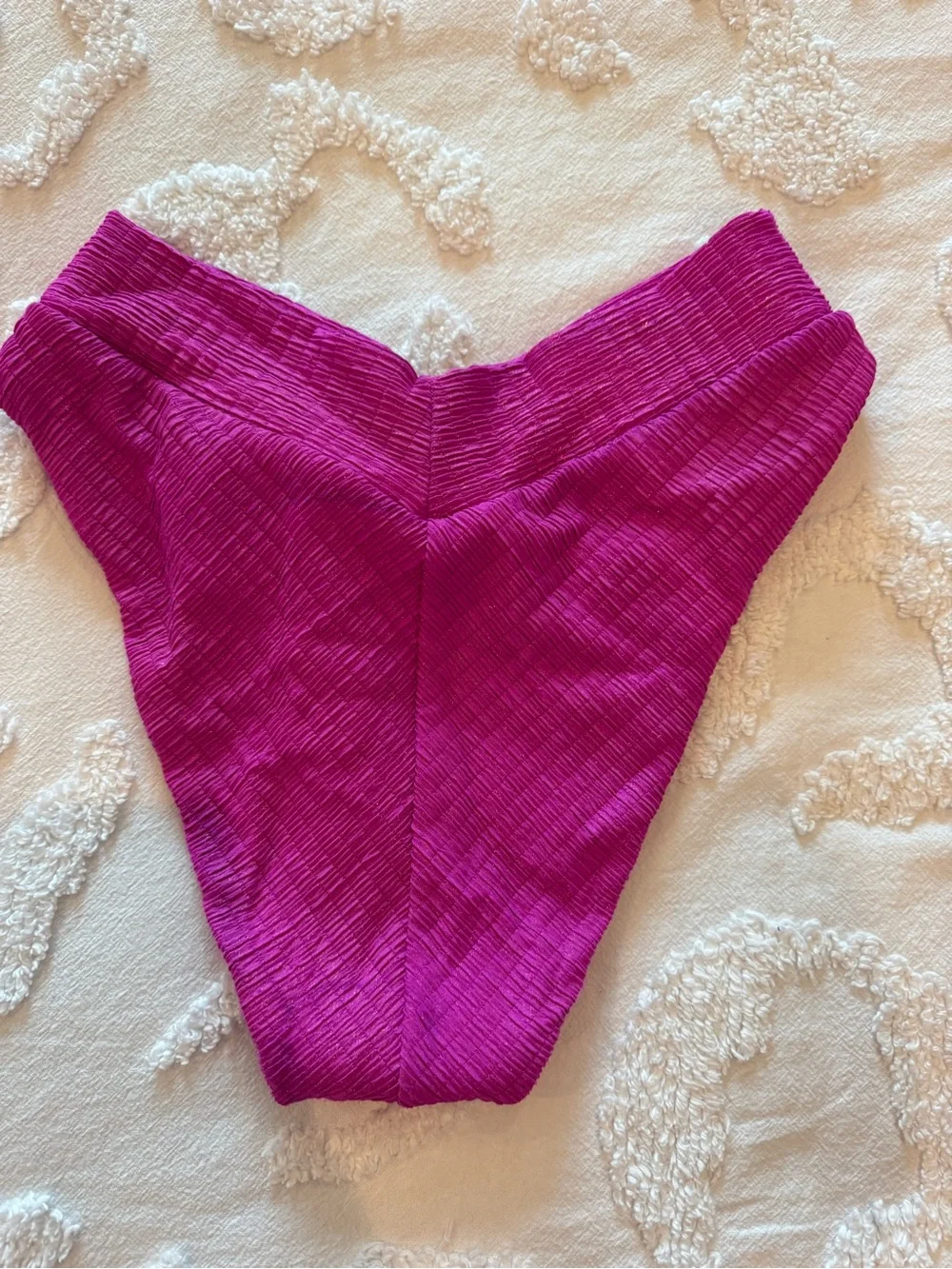 BECCA Fuchsia Textured Two-Piece Bikini